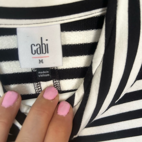 Cabi Byline Medium Black & White Full Zip LongLine Jacket - Picture 6 of 10